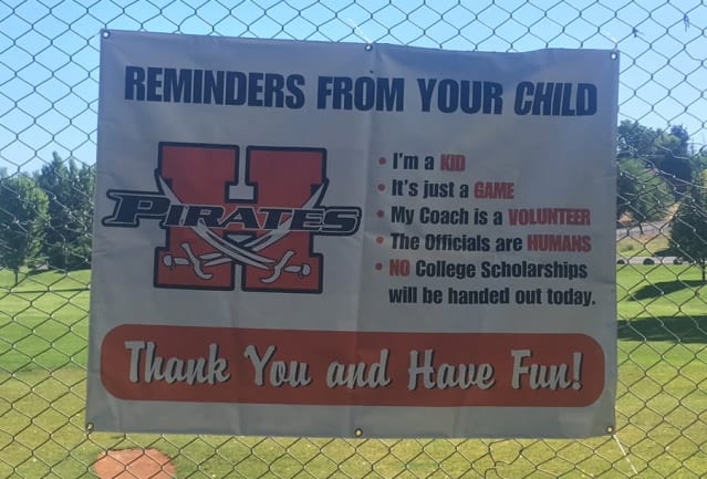 Sign about appropriate behavior at a kid