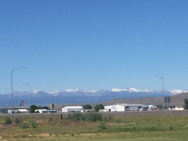 The Idaho Rocky Mountains seen from Baker City, Or